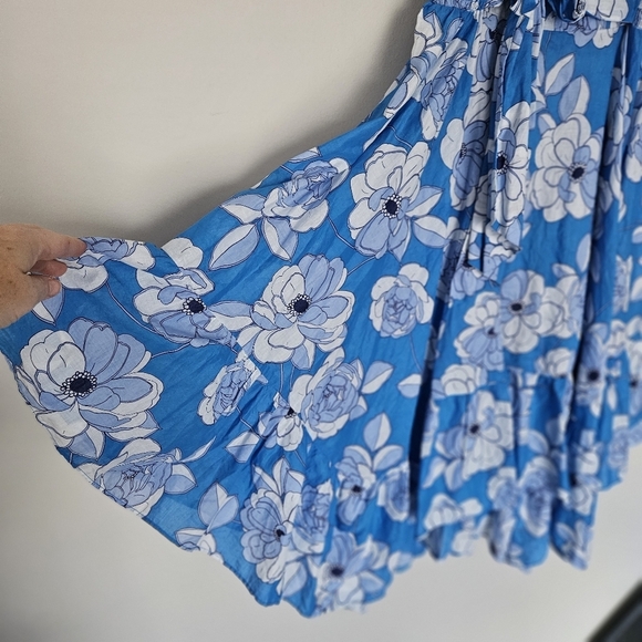 J. Crew Re-Imagined Convertible Beach dress blue peony size M - Picture 5 of 9